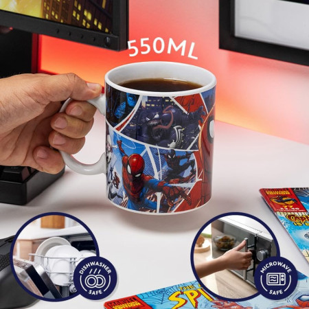 Spider-Man Fractured Web XL 18 oz Ceramic Mug